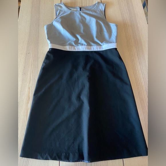 Talbots Dresses & Skirts - Talbots sleeveless Sheath Dress in grey and black - Size 14